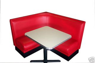 NEW DINER BOOTH SET   L Shape with Metal Trim Table
