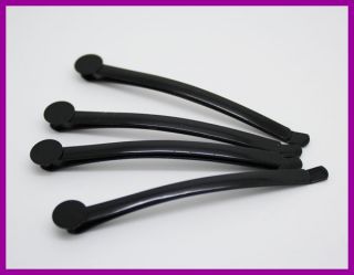 60mm Black Metal Bobby Pin Hair Clips with Pad Wholesale Findings for 