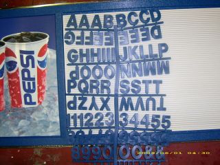 Rare Pepsi Blue 1 1/2 Big & Bold Menu Board Letters & Numbers