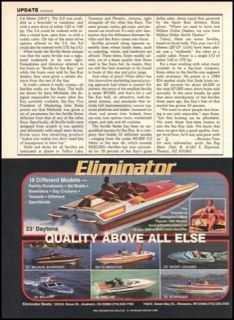 Eliminator Boat Models 1985 Print Ad