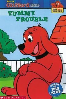   paperbackClif​ford the Big Red DogTummy Trouble PBS Kids book fun