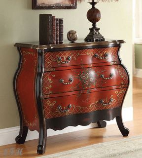 NEW IDEN TWO TONE CHERRY FINISH WOOD BOMBAY CHEST DRAWERS