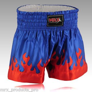 MUAY THAI KICK BOXING SHORTS MMA BOXER TRAINING SHORT BLUE/RED