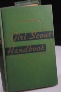 Nice lot of Girl Scout collectables HandBook, Mess kit, flatware 