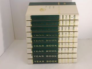 Lot of 9   World Book Encyclopedia Yearbooks 1986 1994   Vintage