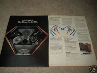 Bose 601 series 1 Ad from 1977,2 pgs, nice
