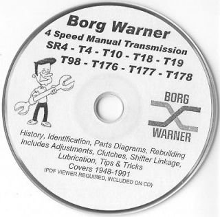 Borg Warner 4 Speed SR4 T4 T10 T18 T19 T98 T176 T177