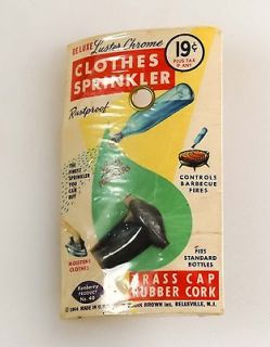 Vintage Clothes Sprinkler Brass Cap   John Clark Brown Inc. 1964
