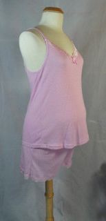WOW   NEW 2 Pc Maternity Pajama Camisole Top & Shorts Set   Choose S M 