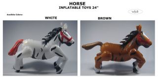 Horse Cowboy HORSE Zoo Animal INFLATABLE Kids Toys Blow Up Party Favor 