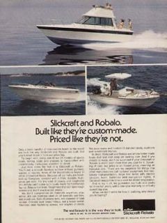 1975 Slickcraft   Robalo Fishing Sports Boat Vintage Ad