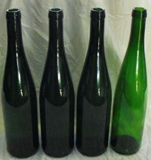   MATCHING GREEN RIESLING STYLE EMPTY WINE CORK BOTTLES FOR WINE CRAFTS