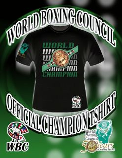 World Boxing Council black Championship belt T shirt sze M