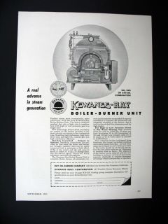 Kewanee Ray Boiler Burner Unit steam boilers heat 1953 print Ad 