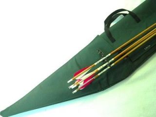 Traditional Archery CASE for STRUNG RECURVE BOW w/ bolt on Quiver 