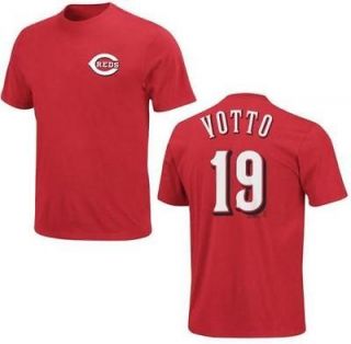 Cincinnati Reds Joey Votto Red Name and Number Jersey T Shirt