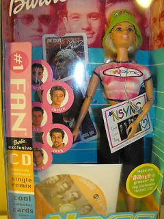 NIB 2000 NSYNC #1 Fan Barbie with CD. 12 Tall. Collectors Cards 