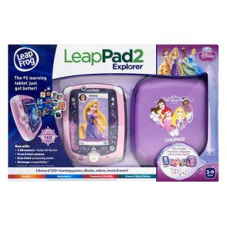 LeapFrog LeapPad2 Explorer Disney Princess Bundle Semi New Perfect 
