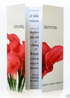 Wedding Invitation/Stationery FLOWER Pink Calla Bouquet