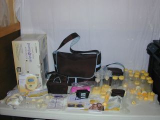 Medela Breast Pump In Style Advanced Electric Hands Free Extras 