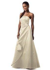Davids Bridal Gown Champagne Bridesmaid Wedding Formal Dress sz 10 