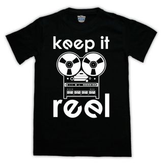  IT REAL REEL TO REEL TAPE RETRO SLOGAN T SHIRT ALL COLOURS AND SIZES
