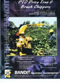Bandit Brush Chipper range Construction brochure 1999