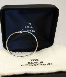 NEW 925 sterling silver Cape Cod bracelet 14K screwball beach bracelet