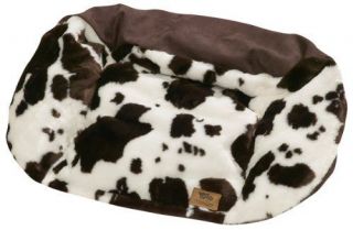 Design Tuckered Out Premium Stuffed Dog Bed, Cow/Bison   X Large 50 x 