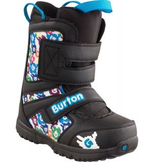 NEW Burton Youth GROM Snowboard Boots   Black / White / Multi Color