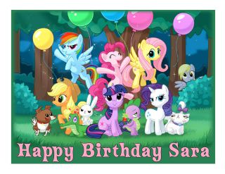 My Little Pony edible party cake topper decoration cake image sheet