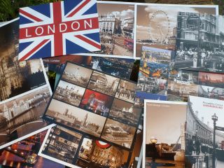   England Souvenir Postcards Iconic Landmark Buildings British Heritage