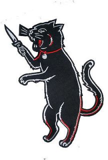 Dagger Cat Fight BACK PATCH knife Tattoo Retro Rocker Sons of Anarchy 