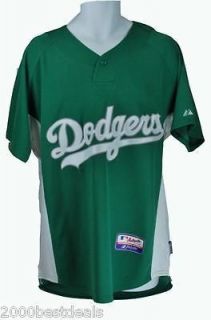 MAJESTIC JERSEY MLB LOS ANGELES Dodgers Patched Green White Jersey Men 