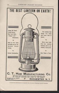 FA 1903 C.T. HAM MANUFACTURING LANTERN OIL FRONT INCH WICK