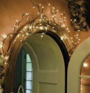 ELECTRIC RICE LIGHTS WILLOW TWIG GARLAND for ARCHWAY WREATH GARLAND or 