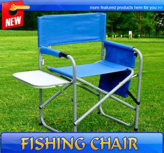 Camping Director Chair Picnic Fishing Fold Portable Seat W/ Side Table 