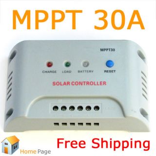 MPPT 30A Solar Power Controller Regulator Converter 12V/24V Auto 