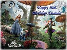 ALICE IN WONDERLAND Edible CAKE Icing Image topper frosting birthday 