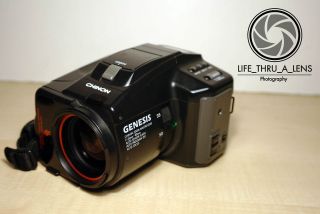 Chinon Genesis 35mm film camera with wrist strap
