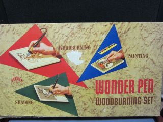 Wonder Pen WOODBURNING Set #92 Vintage 1950s Orig TOY
