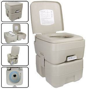 NEW 5 GAL Portable Camp Toilet Camping Flush Potty