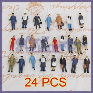 24pc Assorted Model People Passenger Bus Station Layout