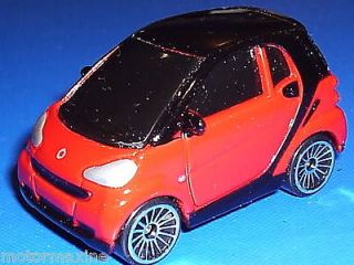Red and Black Smart Car Fortwo City Coupe, Maisto 150 Scale Model 