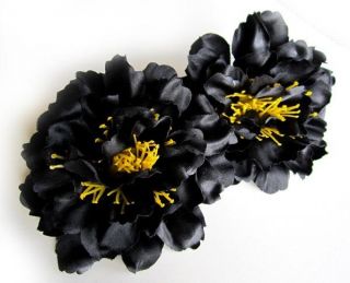   Silk Peony Flower Heads 4 Wholesale lots for Wedding Hair Clip