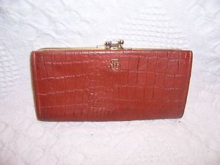 Vintage Lady Buxton Faux Croc Leather Wallet Clutch GUC