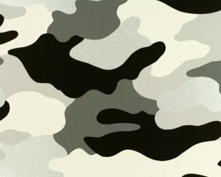 camouflage wallpaper in Borders