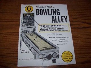1951 CHICAGO COIN BOWLING ALLEY SHUFFLE FLYER BROCHURE