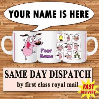 COURAGE THE COWARDLY DOG PERSONALISED MUG CUP GIFT