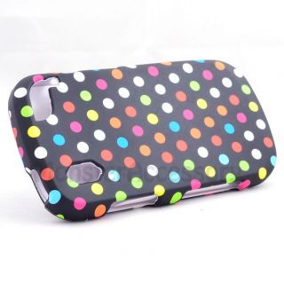 RAINBOW POLKA DOTS HARD CASE SNAP ON COVER FOR PANTECH HOTSHOT 8992